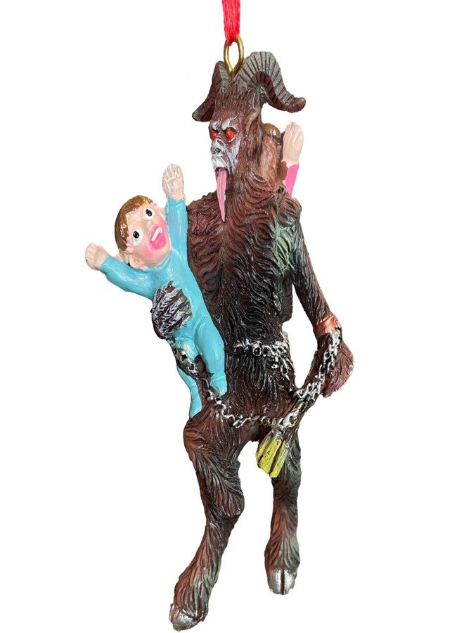 IRCOR Krampus Christmas Ornament - Funny Gothic Holiday Tree Decoration, Horror Devil Figure for Dark Christmas Decor, Unique Gag Gift for Halloween & Xmas Fans (A) - Image 1